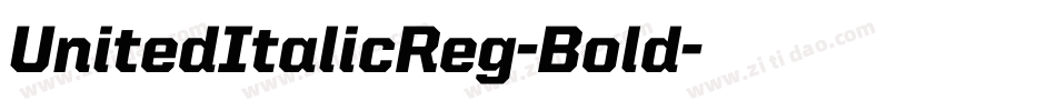 UnitedItalicReg-Bold字体转换