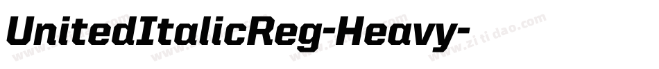 UnitedItalicReg-Heavy字体转换