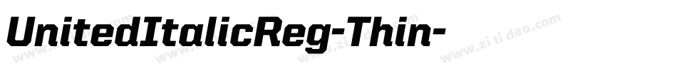 UnitedItalicReg-Thin字体转换