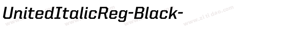 UnitedItalicReg-Black字体转换