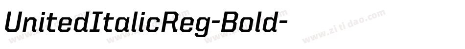 UnitedItalicReg-Bold字体转换