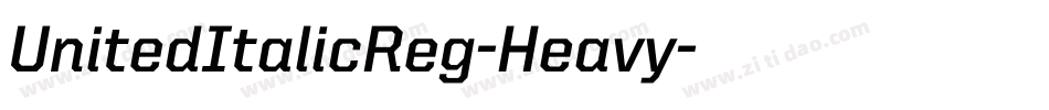 UnitedItalicReg-Heavy字体转换