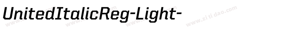 UnitedItalicReg-Light字体转换
