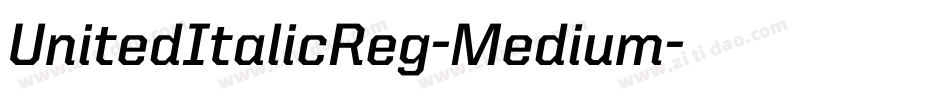 UnitedItalicReg-Medium字体转换