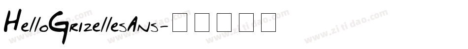 HelloGrizellesans字体转换