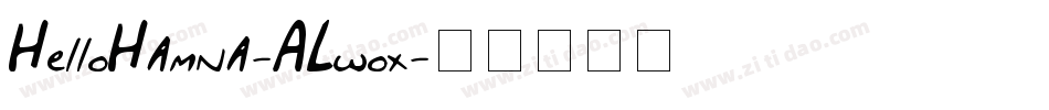 HelloHamna-ALwox字体转换
