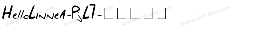 HelloLinnea-PjL7字体转换