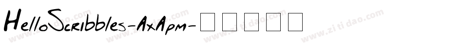 HelloScribbles-axapm字体转换
