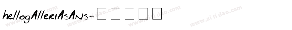 hellogalleriasans字体转换