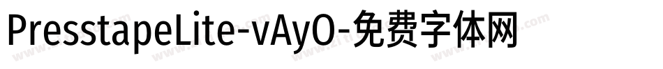 PresstapeLite-vAyO字体转换