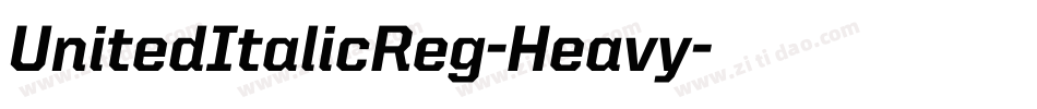 UnitedItalicReg-Heavy字体转换