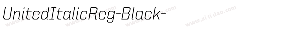UnitedItalicReg-Black字体转换