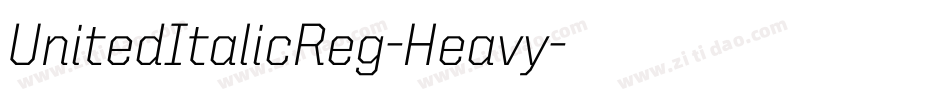 UnitedItalicReg-Heavy字体转换