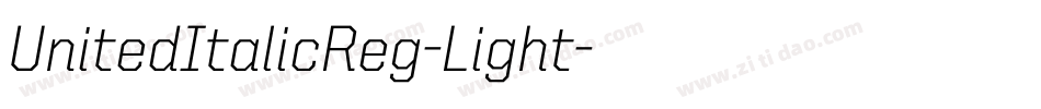 UnitedItalicReg-Light字体转换