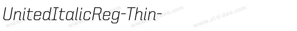 UnitedItalicReg-Thin字体转换