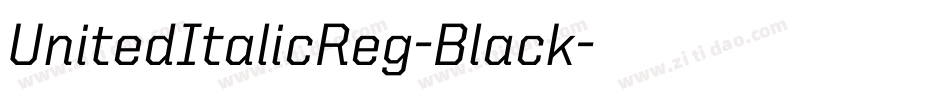 UnitedItalicReg-Black字体转换