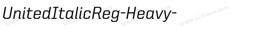 UnitedItalicReg-Heavy字体转换