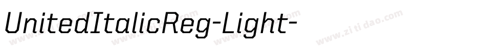 UnitedItalicReg-Light字体转换