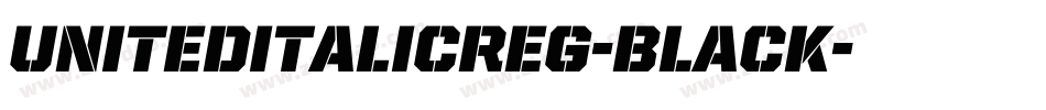 UnitedItalicReg-Black字体转换
