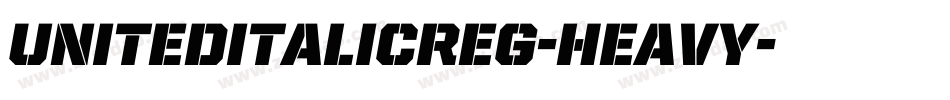 UnitedItalicReg-Heavy字体转换