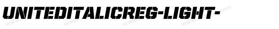 UnitedItalicReg-Light字体转换