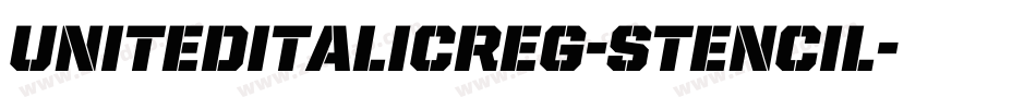 UnitedItalicReg-Stencil字体转换
