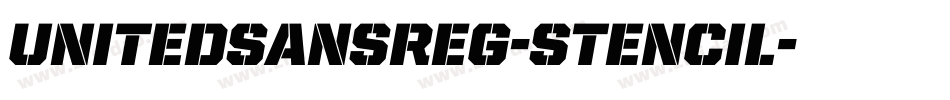 UnitedSansReg-Stencil字体转换