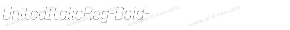 UnitedItalicReg-Bold字体转换