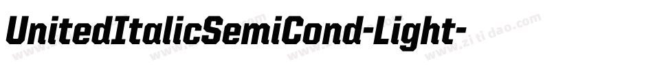 UnitedItalicSemiCond-Light字体转换