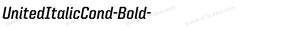 UnitedItalicCond-Bold字体转换