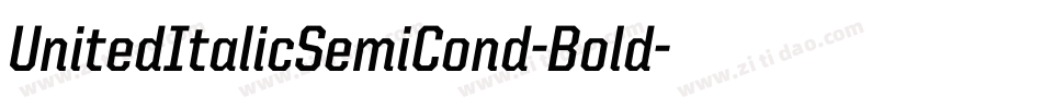 UnitedItalicSemiCond-Bold字体转换