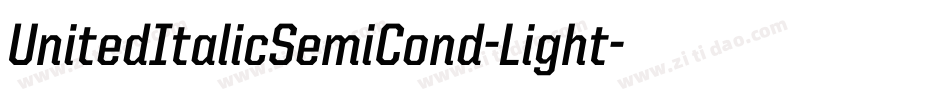 UnitedItalicSemiCond-Light字体转换