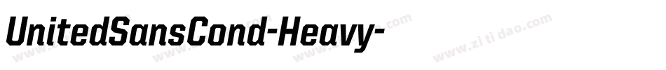 UnitedSansCond-Heavy字体转换