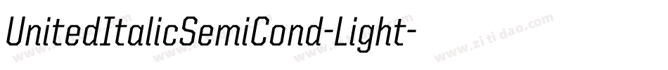 UnitedItalicSemiCond-Light字体转换