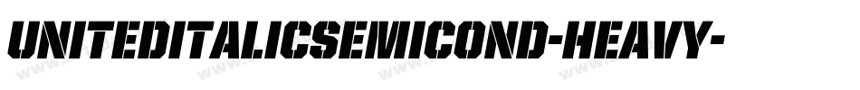 UnitedItalicSemiCond-Heavy字体转换