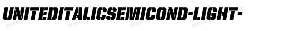 UnitedItalicSemiCond-Light字体转换