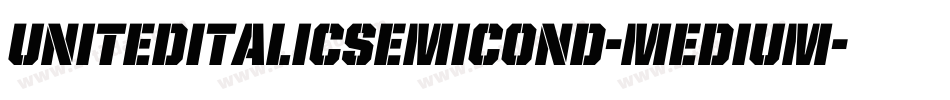 UnitedItalicSemiCond-Medium字体转换