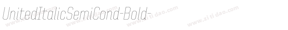 UnitedItalicSemiCond-Bold字体转换