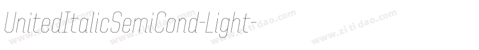 UnitedItalicSemiCond-Light字体转换