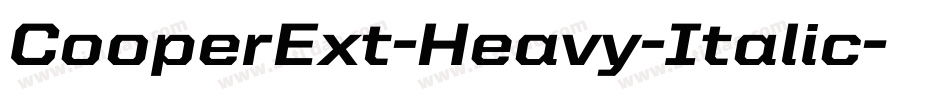 CooperExt-Heavy-Italic字体转换