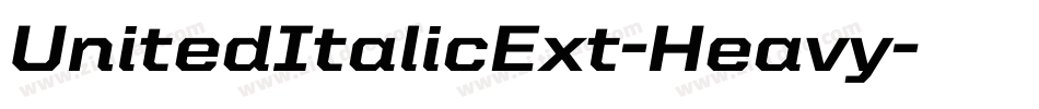 UnitedItalicExt-Heavy字体转换