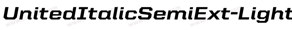 UnitedItalicSemiExt-Light字体转换