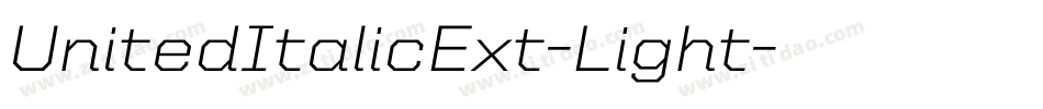 UnitedItalicExt-Light字体转换