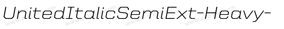 UnitedItalicSemiExt-Heavy字体转换