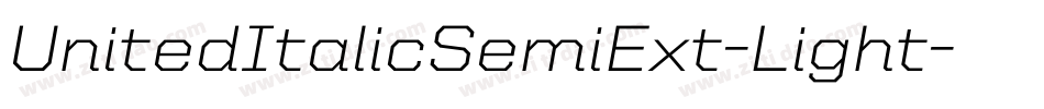 UnitedItalicSemiExt-Light字体转换