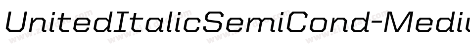 UnitedItalicSemiCond-Medium字体转换