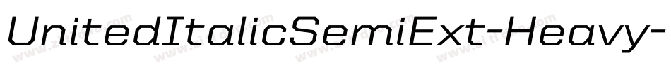UnitedItalicSemiExt-Heavy字体转换