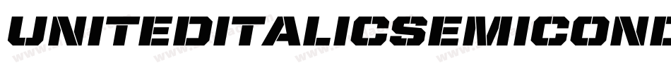 UnitedItalicSemiCond-Stencil字体转换