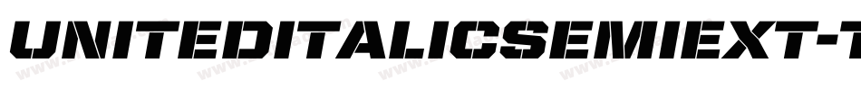 UnitedItalicSemiExt-Thin字体转换