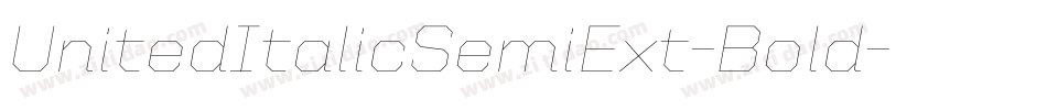 UnitedItalicSemiExt-Bold字体转换